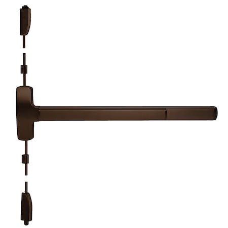 Falcon Exit Device, Aluminum, Dark Bronze Anodized Aluminum, Surface Vertical Rod Exit Devices F-25-V-EO 3 313AN